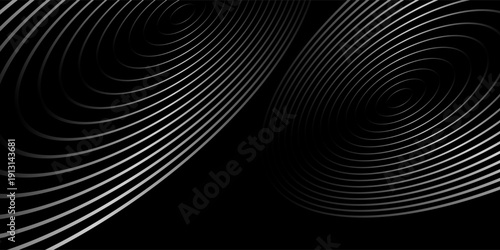 Abstract black pedestal podium 3D design and dark background. Minimal studio showroom concept presentation for product display, fashion showcase