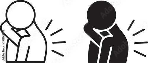 Pregnancy complications icons in trendy flat style