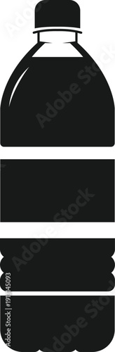 Water Bottle Vector Icon – Hydration Drink Container Symbol