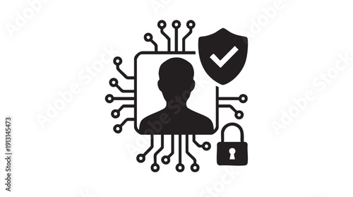 Secure biometric authentication system protecting user identity with advanced technology and verification process ensuring safety and privacy.