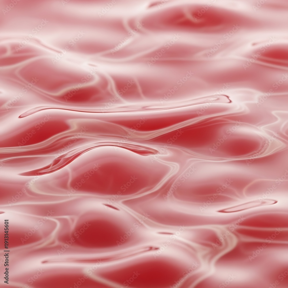 Fototapeta premium Dynamic crimson liquid waves creating an abstract organic texture, perfect for futuristic backgrounds, medical concepts, or sophisticated graphic design visuals