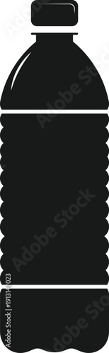 Minimal Water Bottle Icon – Flat Drink Container Vector