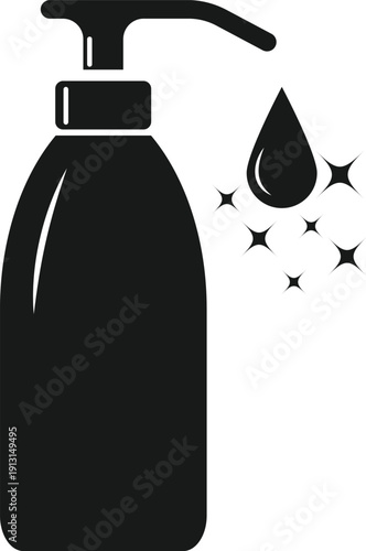 Sanitizer Bottle Vector Icon – Hygiene Disinfectant Pump Container