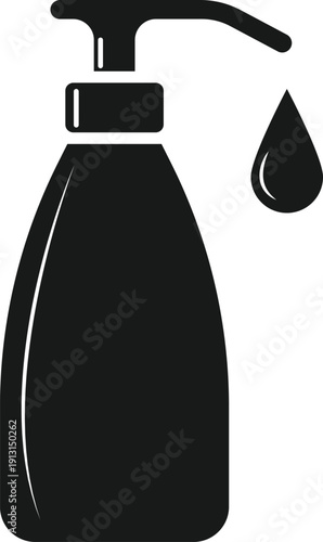 Antibacterial Sanitizer Bottle Illustration – Medical Hygiene Concept