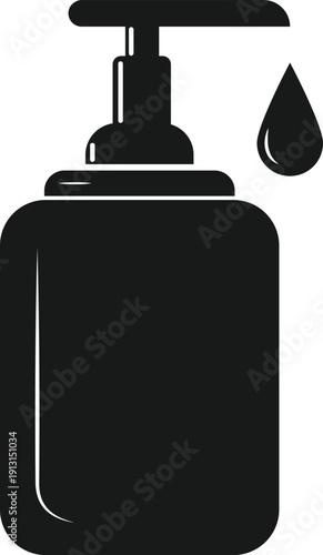 Sanitizer Bottle Vector Icon – Hygiene Disinfectant Pump Container