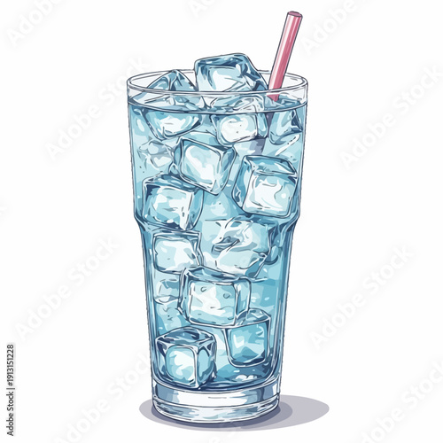 very fresh drink with ice design