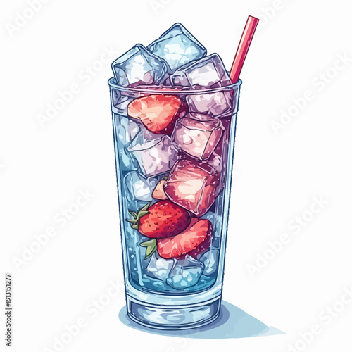 very fresh drink with ice design