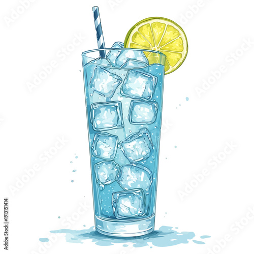 very fresh drink with ice design