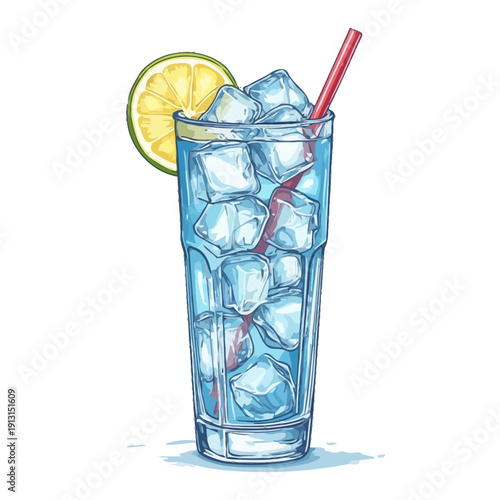 very fresh drink with ice design