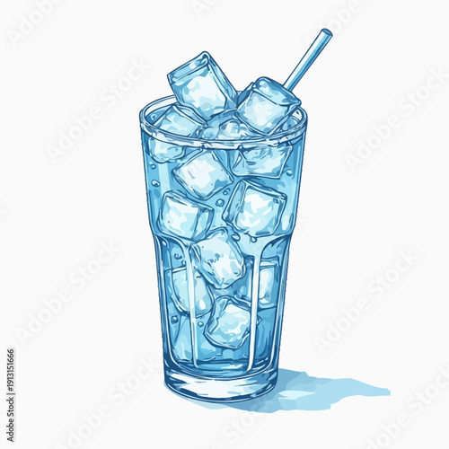 very fresh drink with ice design