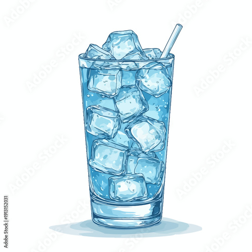 very fresh drink with ice design