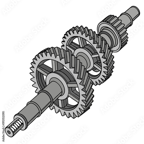 Interlocking gears mechanism in motion smoothly