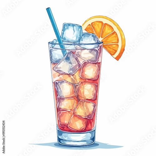 very fresh drink with ice design