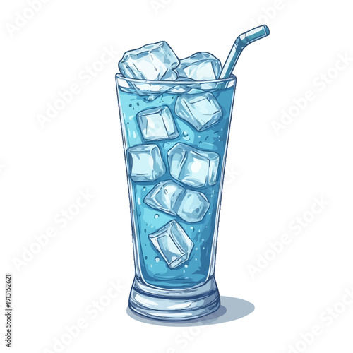 very fresh drink with ice design