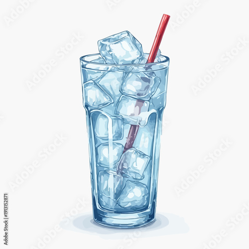 very fresh drink with ice design