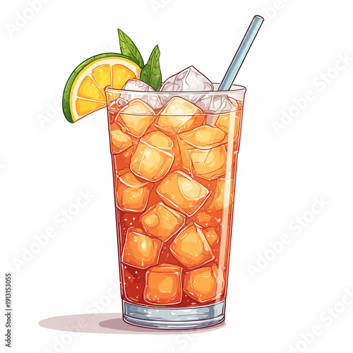 very fresh drink with ice design