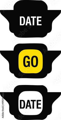 Go Signal and Date Indicators on Bookmark Style Badges