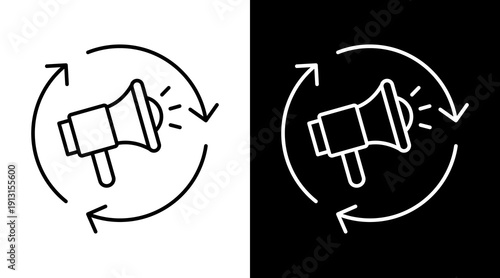  Marketing  White Icon Set Design