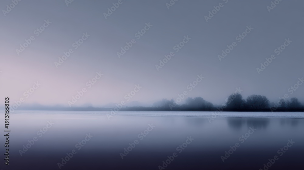 Obraz premium tranquil landscape minimal composition