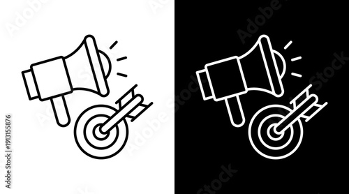 Target White Icon Set Design