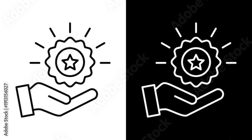 Branding  White Icon Set Design