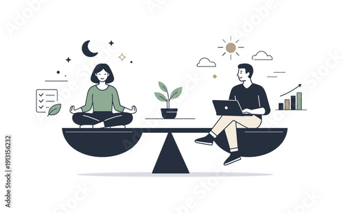 Creating a sophisticated atmosphere with dark tones. A serene final scene emphasizing balance between dark elements and open white space.