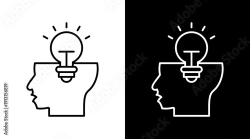 Idea White Icon Set Design