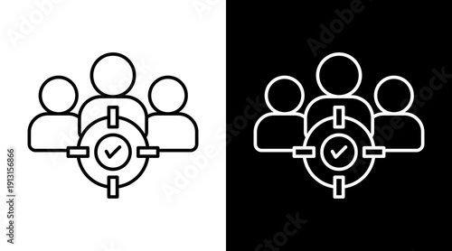 Target  White Icon Set Design