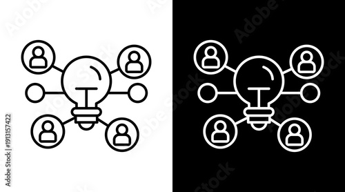  Collaboration White Icon Set Design