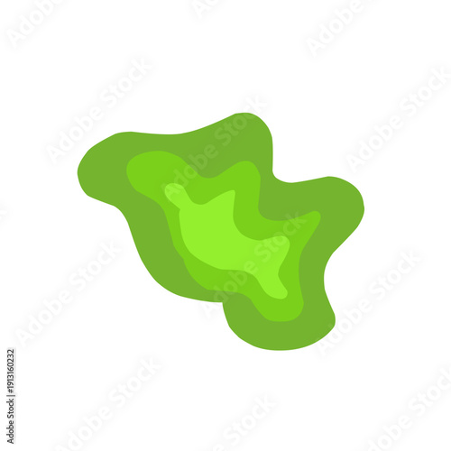 Green cartoon slime. Goo blob splashes, sticky dripping mucus 