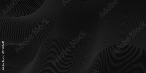 Black oblique straight line background. Masculine dark linear abstract wallpaper. Elegant luxury striped gradient texture. Grey diagonal lines backdrop for flyer, banner, poster, presentation. Vector