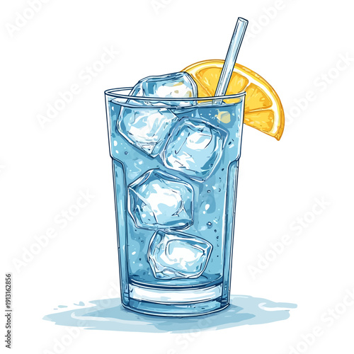 Syrup Drink With Ice Design