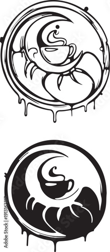 coffee cup and saucer illustration