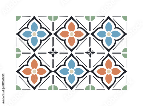 Modern Classic Tiles. Classic meets modern tiles. Simple repeating pattern inspired by traditional flooring but simplified for modern design. Feeling of