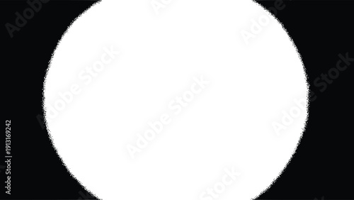 Circular Sketch Border Isolated on Transparent Background