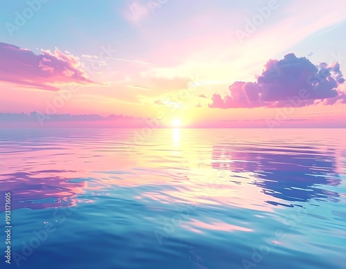 Pastel sunset over calm water (1)