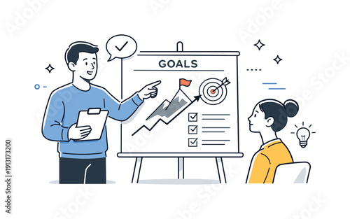 Constructive Feedback Moment. Labeling bins for organization. A person placing clear labels on storage bins, neatly arranged on shelves, calm satisfaction and