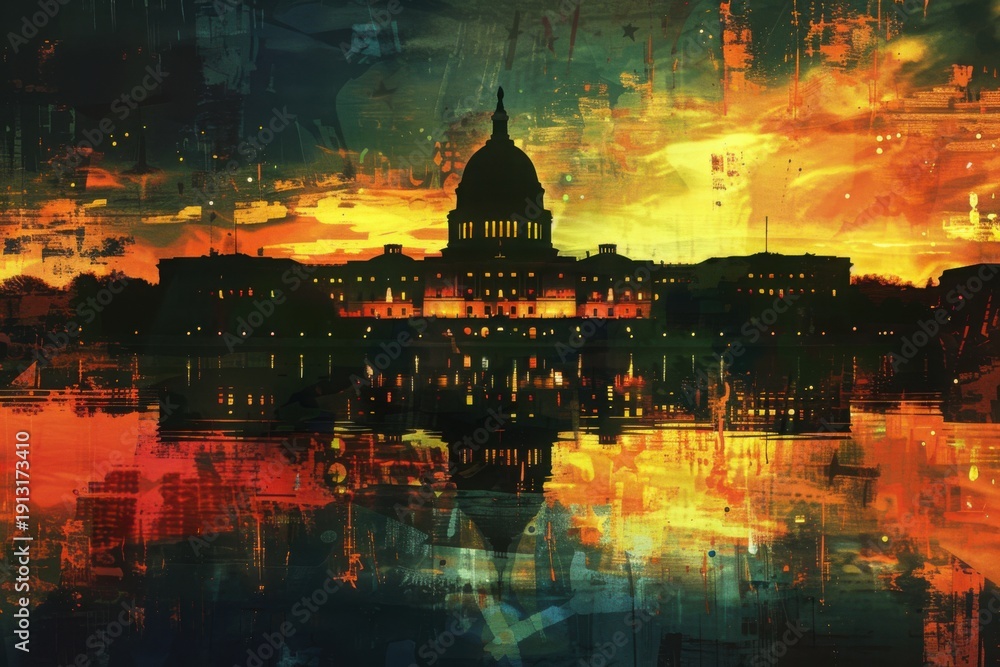 Fototapeta premium Independence Day, DC Style!