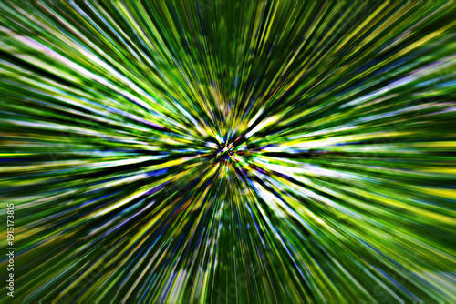 abstract colorful green and yellow and blue laser and technology on blur nature speed background, texture, namecard, brochure, template, banner, copy space