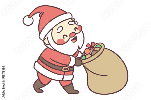 Christmas Santa Clothing Vactor White Background