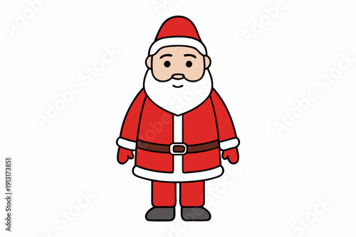 Christmas Santa Clothing Vactor White Background