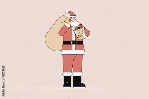 Christmas Santa Clothing Vactor White Background