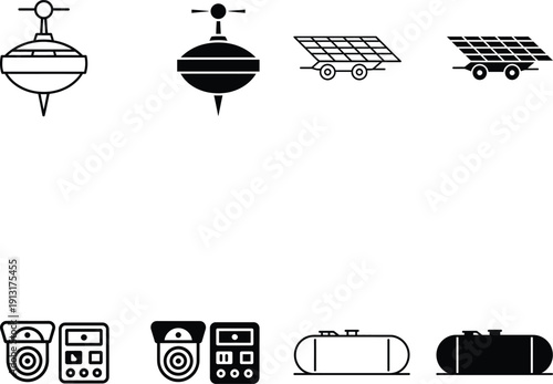Industrial Equipment and Machinery Icons