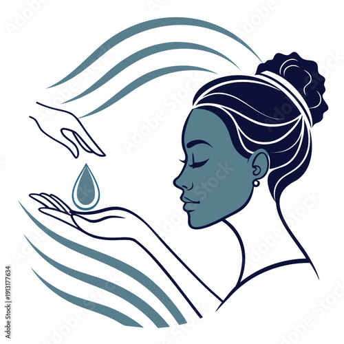 Serene spa logo featuring abstract swirling lines evoking relaxation wellness and a calming massage experience for modern businesses