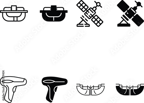 Satellite Dish and Antenna Icons
