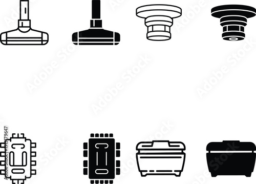 Vacuum Cleaner and Battery Icons