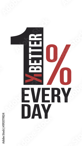 Motivational quote text graphic better every day improvement growth success progress mindset discipline effort daily steps vector