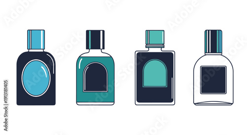 Aftershave Bottle creative bold tone vector