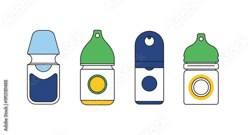 Air Freshener Line art color soft dynamic tone illustration