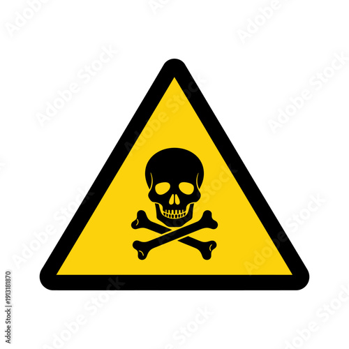 Skull and Crossbones Warning Sign - Danger, Poison, Toxicity Symbol